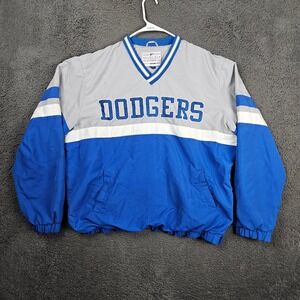 MLB Genuine Merchandise Los Angeles Dodgers Pullover Windbreaker Blue Gray XL